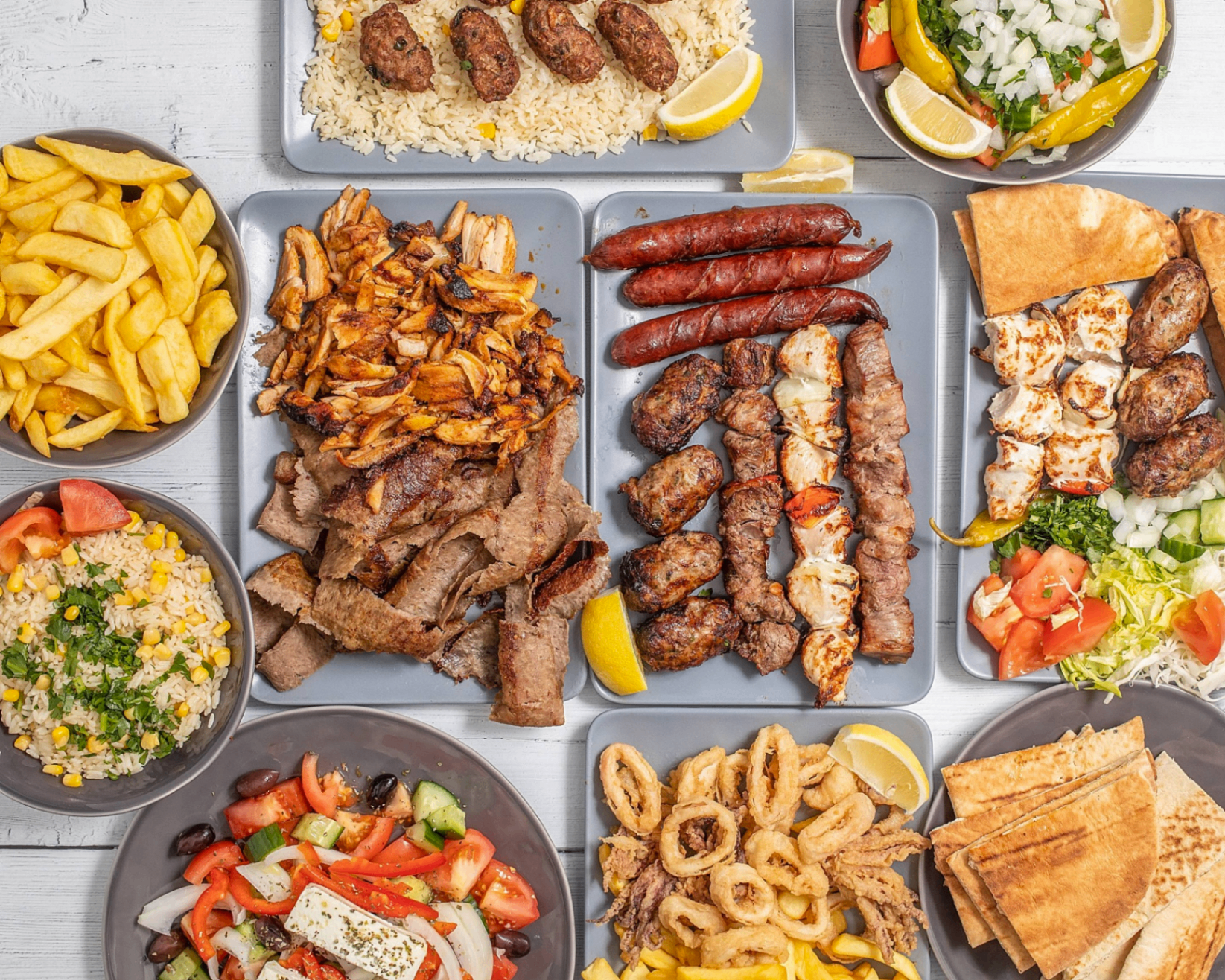 Cypriot mezze and grill spread