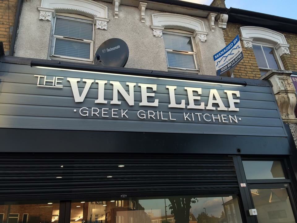 The Vine Leaf storefront in North London